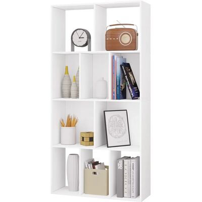 Scaffale WOLTU Bianco a 4 Livelli - Libreria & Organizzatore Scaffale WOLTU Bianco a 4 Livelli - Libreria & Organizzatore