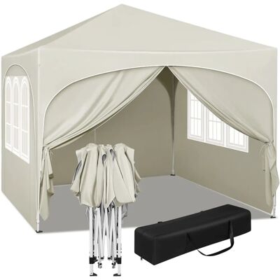 Gazebo Pliable WOLTU - Imperméable 3x3m avec Panneaux Lateraux - Tente d'extérieur - Publicité Gazebo Pliable WOLTU - Imperméable 3x3m avec Panneaux Lateraux - Tente d'extérieur - Publicité