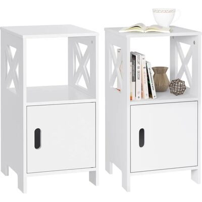 WOLTU Weißes Nachttisch-Set - Kompaktes Platzsparendes Design WOLTU Weißes Nachttisch-Set - Kompaktes Platzsparendes Design