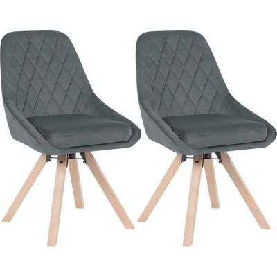 Sedia girevole in faggio e velluto WOLTU - Ergonomica, Multiuso, Da Pranzo Sedia girevole in faggio e velluto WOLTU - Ergonomica, Multiuso, Da Pranzo