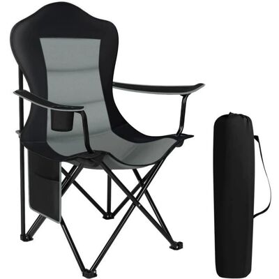 WOLTU - Oxford 600D Chaise Pliante - Noir Gris - Publicité WOLTU - Oxford 600D Chaise Pliante - Noir Gris - Publicité