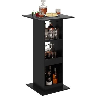 WOLTU - Tavolo da Bar Quadrato - 60x60x112cm - Noir - Table - Publicité WOLTU - Tavolo da Bar Quadrato - 60x60x112cm - Noir - Table - Publicité