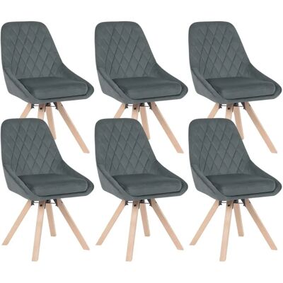 WOLTU - Sedie ergonomiche girevoli in velluto e legno WOLTU - Sedie ergonomiche girevoli in velluto e legno