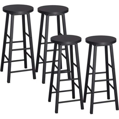 WOLTU - Poggiapiedi Seduta Tonda - Noir - Bar Stool - Publicité WOLTU - Poggiapiedi Seduta Tonda - Noir - Bar Stool - Publicité