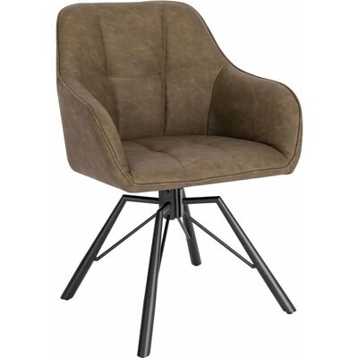 Silla Giratoria Ergonómica WOLTU - Soporta 120kg - 360° Rotación - Tapizado PU - Pies Ajustables - Para Comedor y Oficina Silla Giratoria Ergonómica WOLTU - Soporta 120kg - 360° Rotación - Tapizado PU - Pies Ajustables - Para Comedor y Oficina