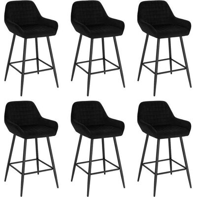 Woltu 6x Barhocker mit Rückenlehne - Modernes Design für Küche Woltu 6x Barhocker mit Rückenlehne - Modernes Design für Küche