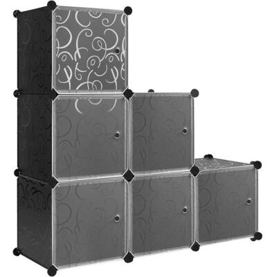 WOLTU - Modulares Würfelregal - Kunststoff-Aufbewahrung - 6 Kästen WOLTU - Modulares Würfelregal - Kunststoff-Aufbewahrung - 6 Kästen