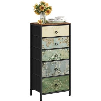 WOLTU - Cómoda de Tela con 5 Cajones - Mueble de Almacenamiento WOLTU - Cómoda de Tela con 5 Cajones - Mueble de Almacenamiento