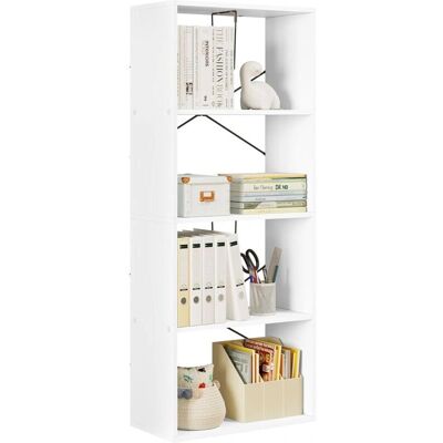 Estantería Blanca de 4 Niveles Woltu - Muebles de Almacenamiento y Organización Estantería Blanca de 4 Niveles Woltu - Muebles de Almacenamiento y Organización