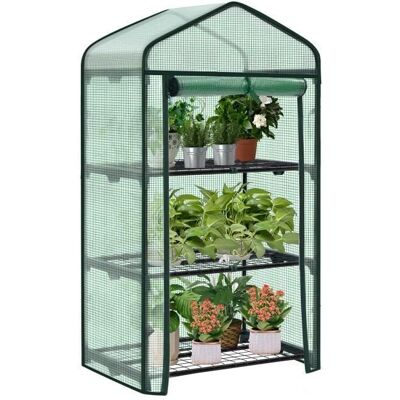 WOLTU Gartengewächshaus mit 3 Regalen - Wetterfest, Metallrahmen WOLTU Gartengewächshaus mit 3 Regalen - Wetterfest, Metallrahmen