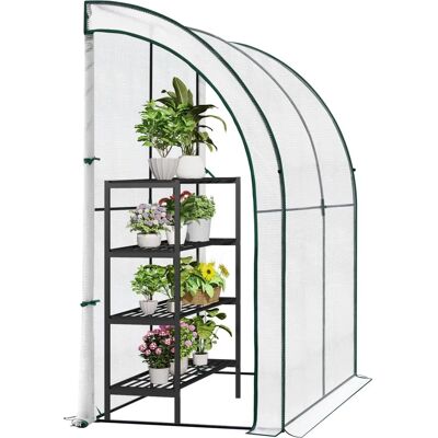 WOLTU Gewächshaus - 200x100x210cm, Stahlrahmen, Rolltüren - Gartenhaus WOLTU Gewächshaus - 200x100x210cm, Stahlrahmen, Rolltüren - Gartenhaus