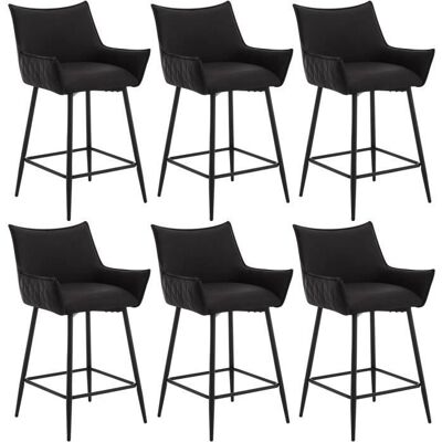 WOLTU 6 Moderne PU Barhocker mit Polster Sitz - Hocker WOLTU 6 Moderne PU Barhocker mit Polster Sitz - Hocker