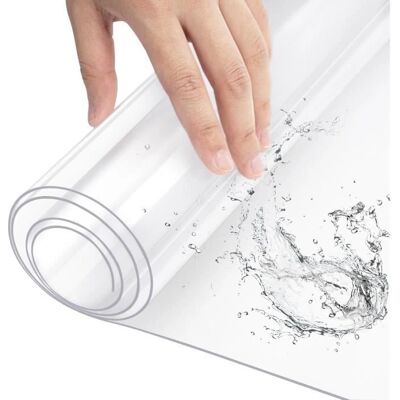 Cubierta de mesa transparente de PVC WOLTU - 1mm, Impermeable y Resistente a Rasgaduras Cubierta de mesa transparente de PVC WOLTU - 1mm, Impermeable y Resistente a Rasgaduras