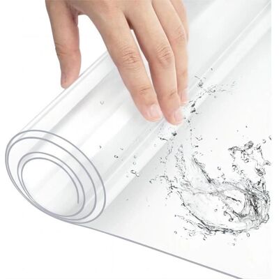 WOLTU - Tablecloth de PVC Transparent 1mm - Transparente - Impermeable - Tablecloth WOLTU - Tablecloth de PVC Transparent 1mm - Transparente - Impermeable - Tablecloth