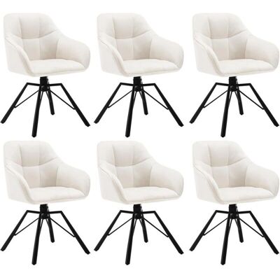 Woltu 6x Sillas de Comedor de Terciopelo - Ergonómicas, Giratorias, Elegantes Woltu 6x Sillas de Comedor de Terciopelo - Ergonómicas, Giratorias, Elegantes