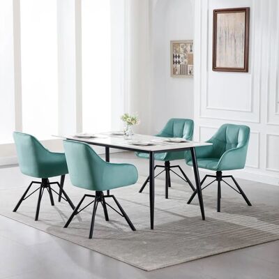 Silla de comedor Woltu W0ATT0124-1 - Terciopelo, Turquesa, Ergonómica Silla de comedor Woltu W0ATT0124-1 - Terciopelo, Turquesa, Ergonómica