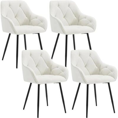 WOLTU - Modern Velvet Dining Chairs - Crema WOLTU - Modern Velvet Dining Chairs - Crema