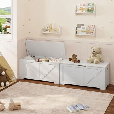 Woltu Banco almacenaje Blanco 100x40x47cm 76L - Storage bench Woltu Banco almacenaje Blanco 100x40x47cm 76L - Storage bench