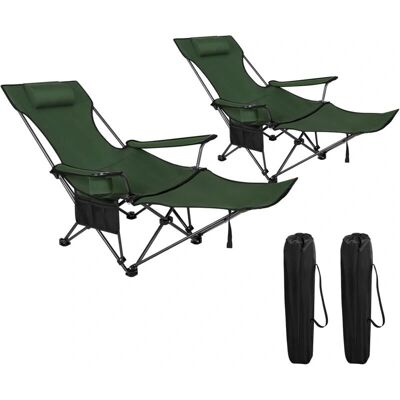 Woltu 2x Chaises de Camping - Réglables, Légères, Solides - Publicité Woltu 2x Chaises de Camping - Réglables, Légères, Solides - Publicité