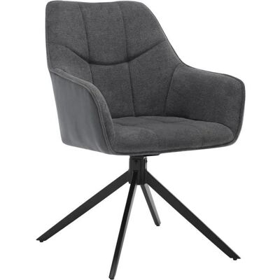 Woltu Silla de comedor gris oscuro giratoria - Silla de comedor Woltu Silla de comedor gris oscuro giratoria - Silla de comedor