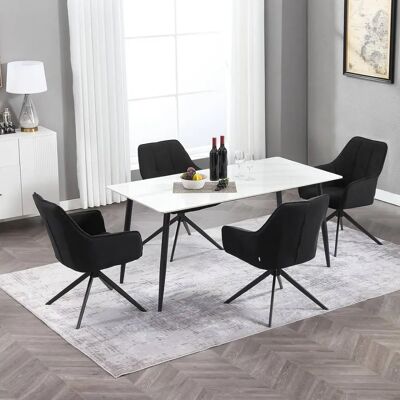 Juego de 6 sillas de comedor Woltu - Negro Juego de 6 sillas de comedor Woltu - Negro