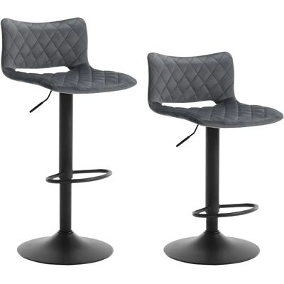 Woltu W0ATT0187-2 Taburete de Barra - Terciopelo Gris Oscuro - Ergonómico y Giratorio Woltu W0ATT0187-2 Taburete de Barra - Terciopelo Gris Oscuro - Ergonómico y Giratorio