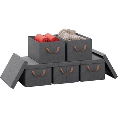 WOLTU Aufbewahrungsboxen Set 5 Faltbare Stoffkörbe - 36L Organisationslösung WOLTU Aufbewahrungsboxen Set 5 Faltbare Stoffkörbe - 36L Organisationslösung