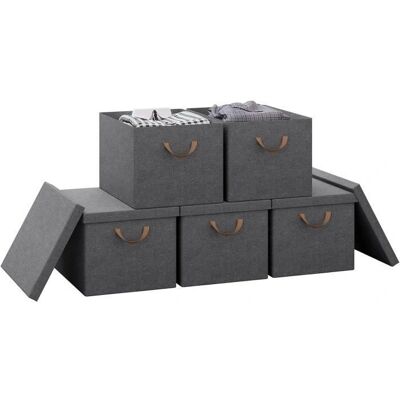 WOLTU Aufbewahrungsboxen-Set - Faltbar 51L Grau - Zimmerordnung WOLTU Aufbewahrungsboxen-Set - Faltbar 51L Grau - Zimmerordnung