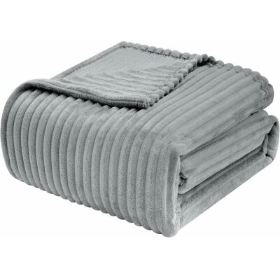 Manta de Felpa Gris - Suave y Caliente para Sofá, Cama o Viaje Manta de Felpa Gris - Suave y Caliente para Sofá, Cama o Viaje