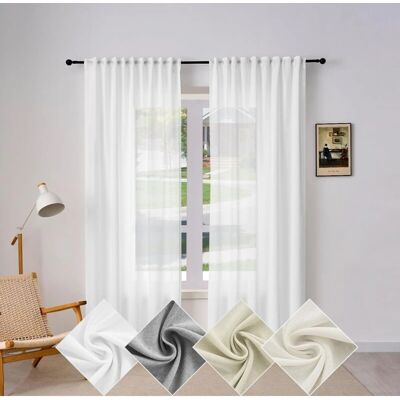 WOLTU 2x Cortinas Semitransparentes de Poliéster - Decoración Interior WOLTU 2x Cortinas Semitransparentes de Poliéster - Decoración Interior