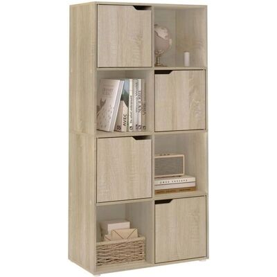 Estantería de Madera Woltu - 8 Cubos Roble Claro - Unidad de Estantería Estantería de Madera Woltu - 8 Cubos Roble Claro - Unidad de Estantería