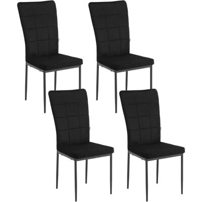 WOLTU Black Velvet Dining Chair Set - Dining Chairs WOLTU Black Velvet Dining Chair Set - Dining Chairs