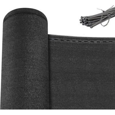 WOLTU Tela de privacidad - 280g/m² HDPE - Antracita - Personalizable WOLTU Tela de privacidad - 280g/m² HDPE - Antracita - Personalizable