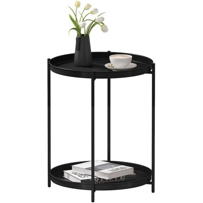 Woltu Couchtisch Modern Rund Schwarz Wohnzimmer Woltu Couchtisch Modern Rund Schwarz Wohnzimmer