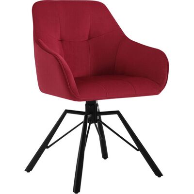Silla de Oficina Woltu - Giratoria 360°, Terciopelo, Burdeos - Ergonómica, Estable Silla de Oficina Woltu - Giratoria 360°, Terciopelo, Burdeos - Ergonómica, Estable