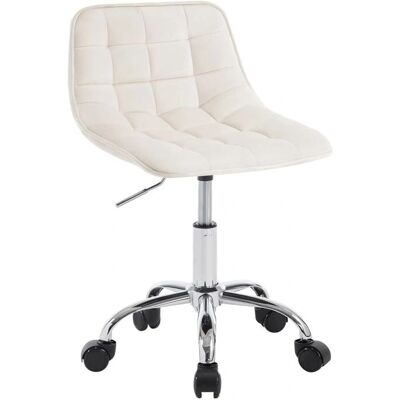 Silla de Oficina Woltu - Terciopelo y Metal, Altura ajustable, Crema Silla de Oficina Woltu - Terciopelo y Metal, Altura ajustable, Crema