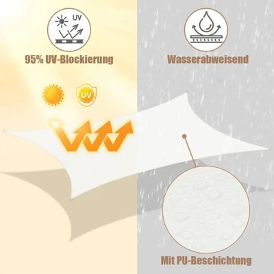 WOLTU 2,5x2,5x3,5m Wasserdichte Outdoor-Mehrzweck-Canvas - Creme - Markise WOLTU 2,5x2,5x3,5m Wasserdichte Outdoor-Mehrzweck-Canvas - Creme - Markise
