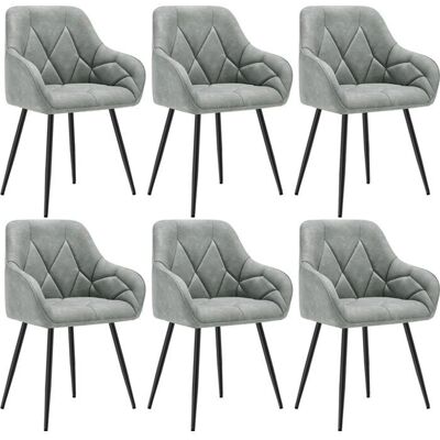 Woltu - Juego de 6 Sillas Modernas para Cocina o Salón - Gris Vintage Woltu - Juego de 6 Sillas Modernas para Cocina o Salón - Gris Vintage