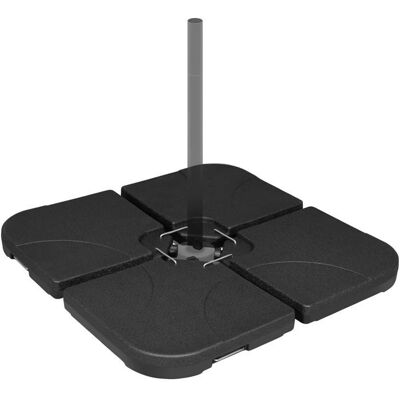Support de Parasol WOLTU en 4 Pièces - Rembourrable avec Eau ou Sable - Noir - Publicité Support de Parasol WOLTU en 4 Pièces - Rembourrable avec Eau ou Sable - Noir - Publicité