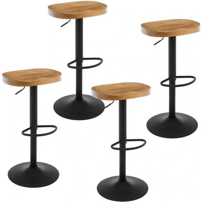 Woltu 4x Taburetes de madera clara - Bar Stool Woltu 4x Taburetes de madera clara - Bar Stool