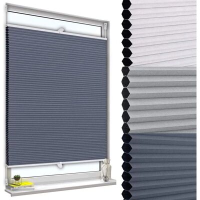 Woltu - Persianas de Panal de Abeja para Ventanas - Azul-Blanco 70x120 cm Woltu - Persianas de Panal de Abeja para Ventanas - Azul-Blanco 70x120 cm