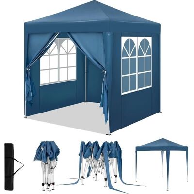 Woltu Toldo de jardín plegable - 2x2m Azul protección UV Woltu Toldo de jardín plegable - 2x2m Azul protección UV