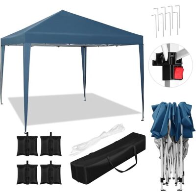 Pérgola Woltu 3x3 Plegable Impermeable para Jardín con 4 Sacos de Arena Azules Pérgola Woltu 3x3 Plegable Impermeable para Jardín con 4 Sacos de Arena Azules