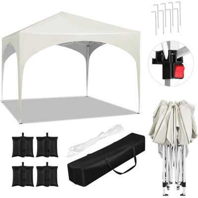 Pérgola de Jardín Woltu 3x3m Beige +Set 4 Sacos de Arena Pérgola de Jardín Woltu 3x3m Beige +Set 4 Sacos de Arena