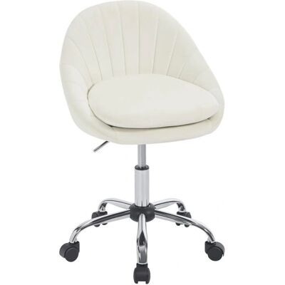 Silla de Oficina Ergonómica de Terciopelo Giratoria Regulable - Mobiliario de Oficina Woltu Silla de Oficina Ergonómica de Terciopelo Giratoria Regulable - Mobiliario de Oficina Woltu