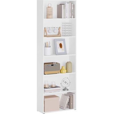 Estantería ajustable Woltu de 6 niveles - Blanco - 60x180x23,5 cm Estantería ajustable Woltu de 6 niveles - Blanco - 60x180x23,5 cm