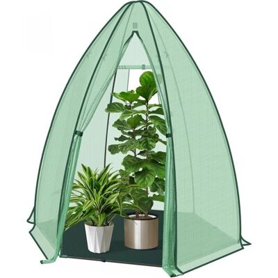 Invernadero de jardín Woltu Mini invernadero 160x160x180 cm, verde translúcido Invernadero de jardín Woltu Mini invernadero 160x160x180 cm, verde translúcido