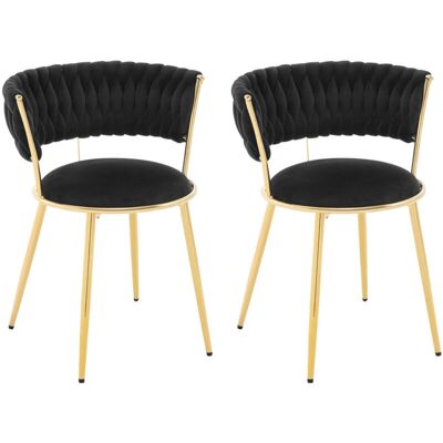 WOLTU - VelvetDiningChair - Negro - Terciopelo - Silla de comedor WOLTU - VelvetDiningChair - Negro - Terciopelo - Silla de comedor