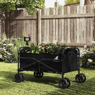 Woltu W0UETT0862 garden cart - Foldable, Black - Garden cart Woltu W0UETT0862 garden cart - Foldable, Black - Garden cart