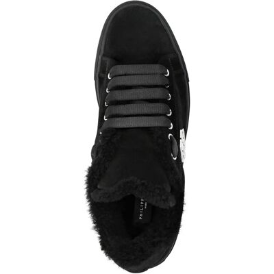Philipp Plein - Shearling Lo-Top - Zwart - Vrouwen - Schoenen Philipp Plein - Shearling Lo-Top - Zwart - Vrouwen - Schoenen